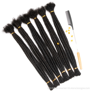 Low price China factory handmade 100% human hair dreadlock extensions dreadlocks hair dreadlock products